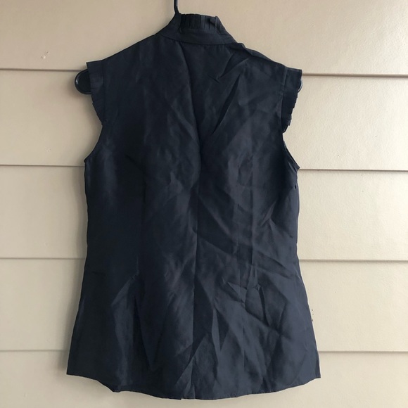 silk Paul & Joe tuxedo button down sleeveless - Picture 3 of 4